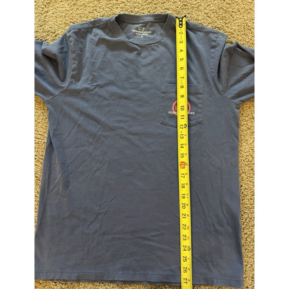 Vineyard Vines Men's Navy Long‎ Sleeve T Shirt Pink Whale Size Small - Picture 8 of 8